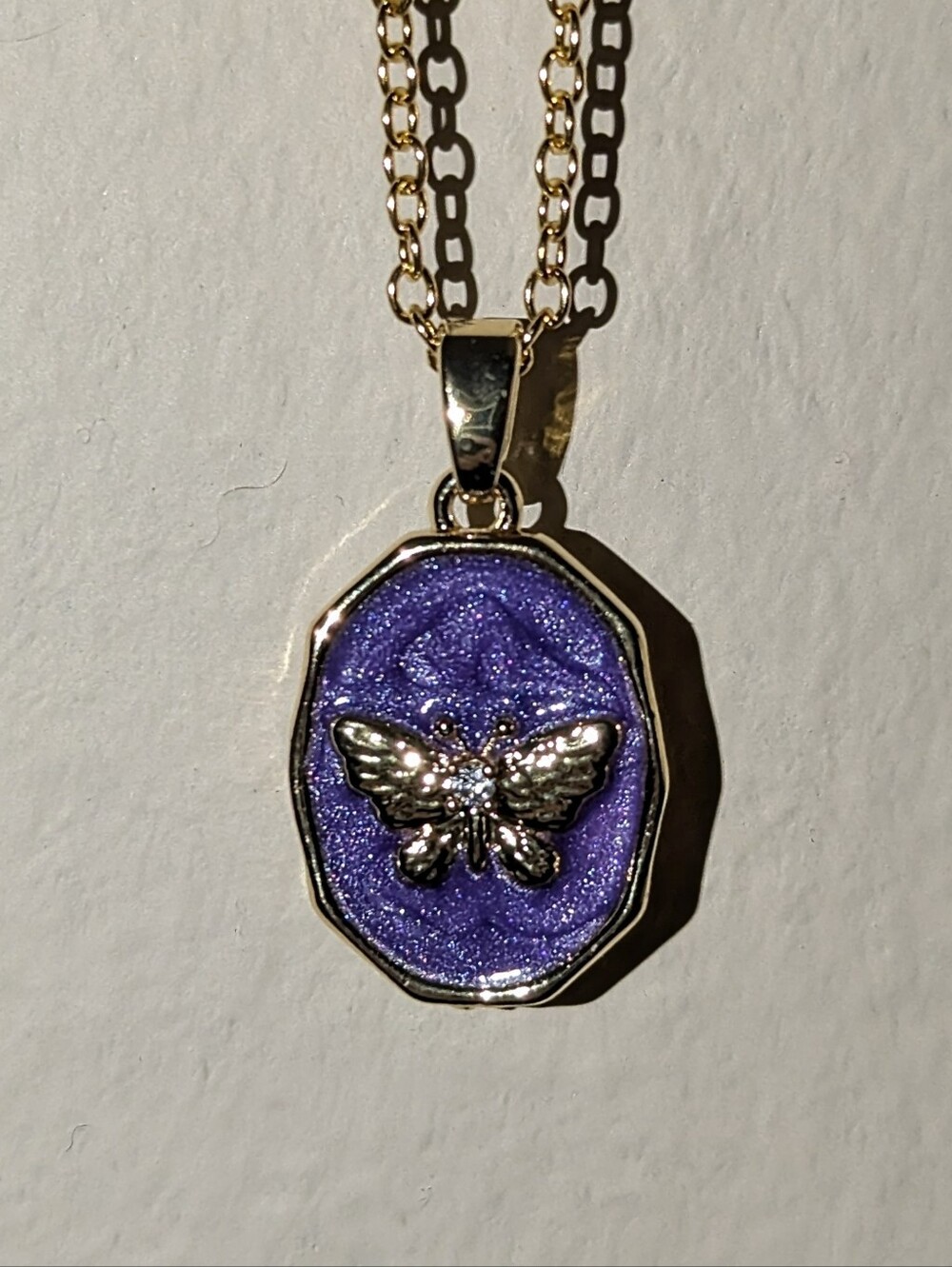 Gold Plated Sterling Silver Butterfly Necklace
